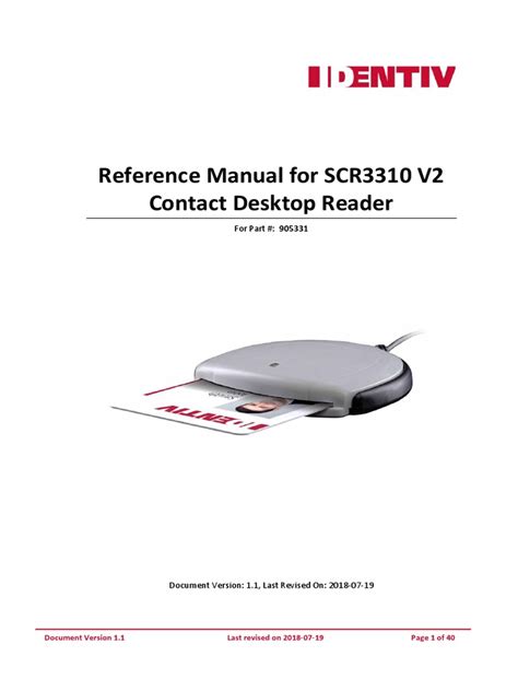 drive smart card comtac|Reference Manual for SCR3310 V2 Contact Desktop Reader.